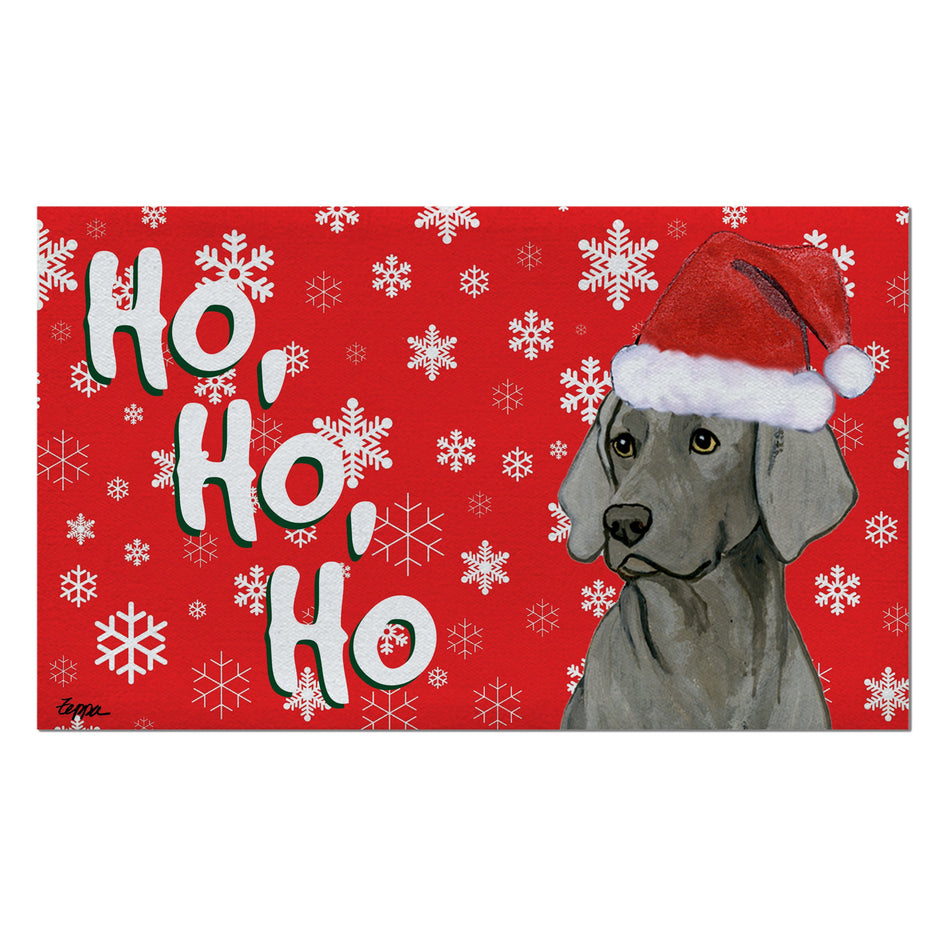 Weimaraner Holiday Welcome Mat
