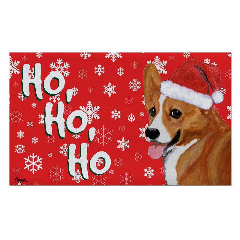 Welsh Corgi Pembroke Holiday Welcome Mat