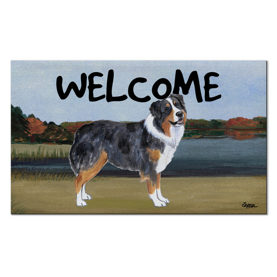 Australian Shepherd Welcome Mat