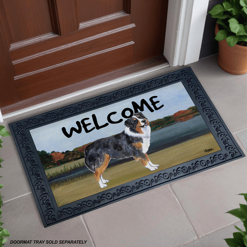 Australian Shepherd Welcome Mat