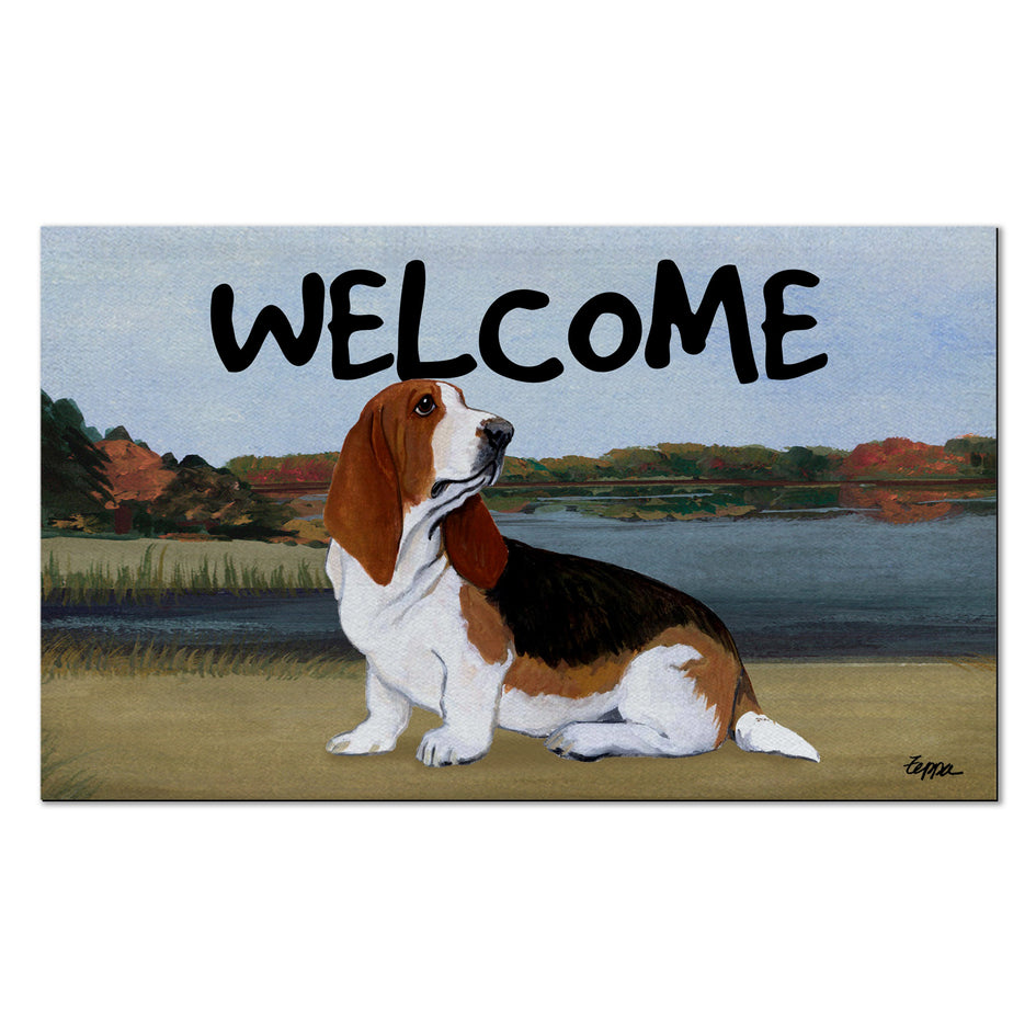 Basset Hound Welcome Mat