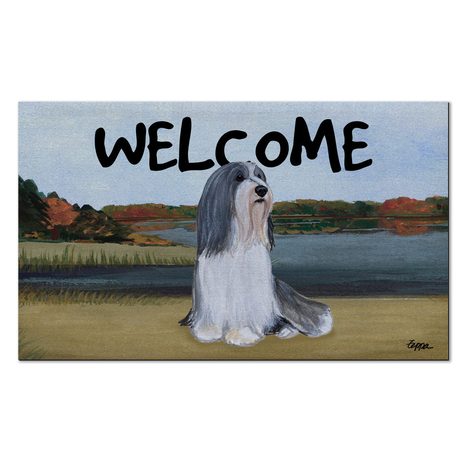 Bearded Collie Welcome Mat