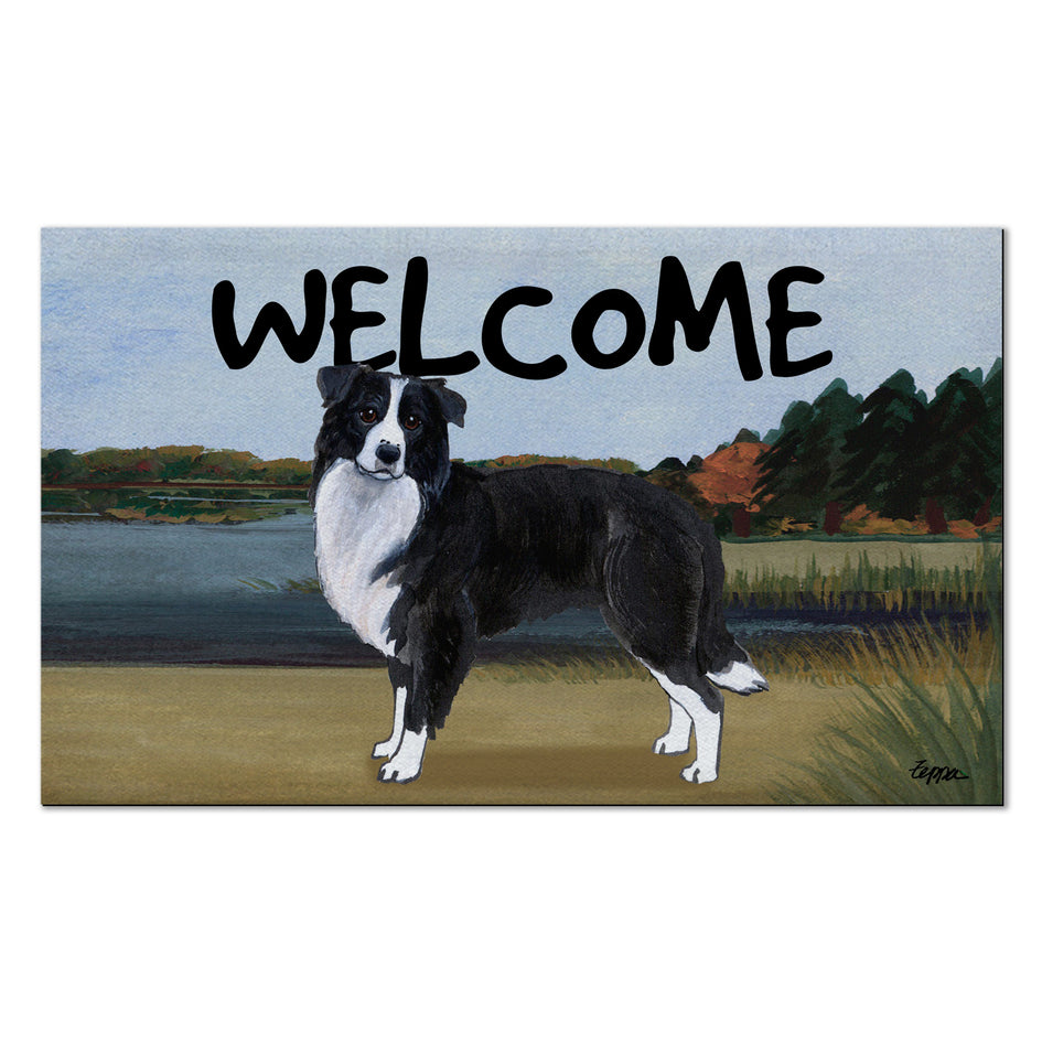 Border Collie Welcome Mat