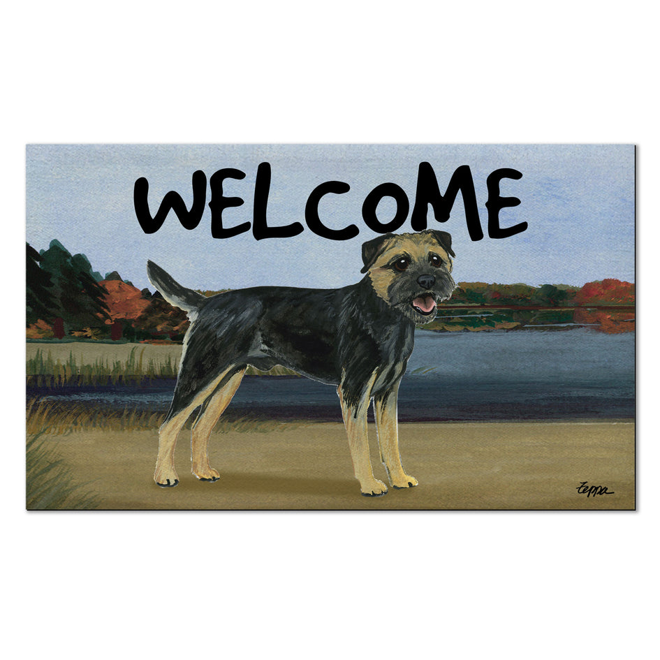 Border Terrier Welcome Mat