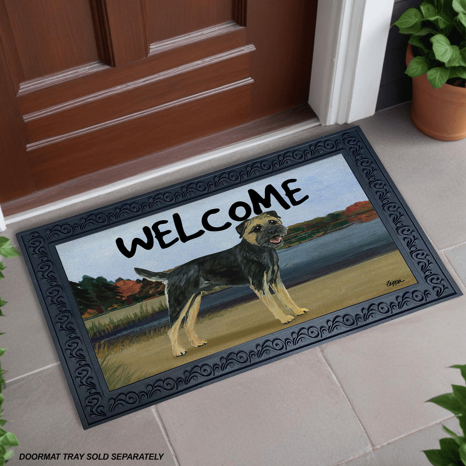 Border Terrier Welcome Mat