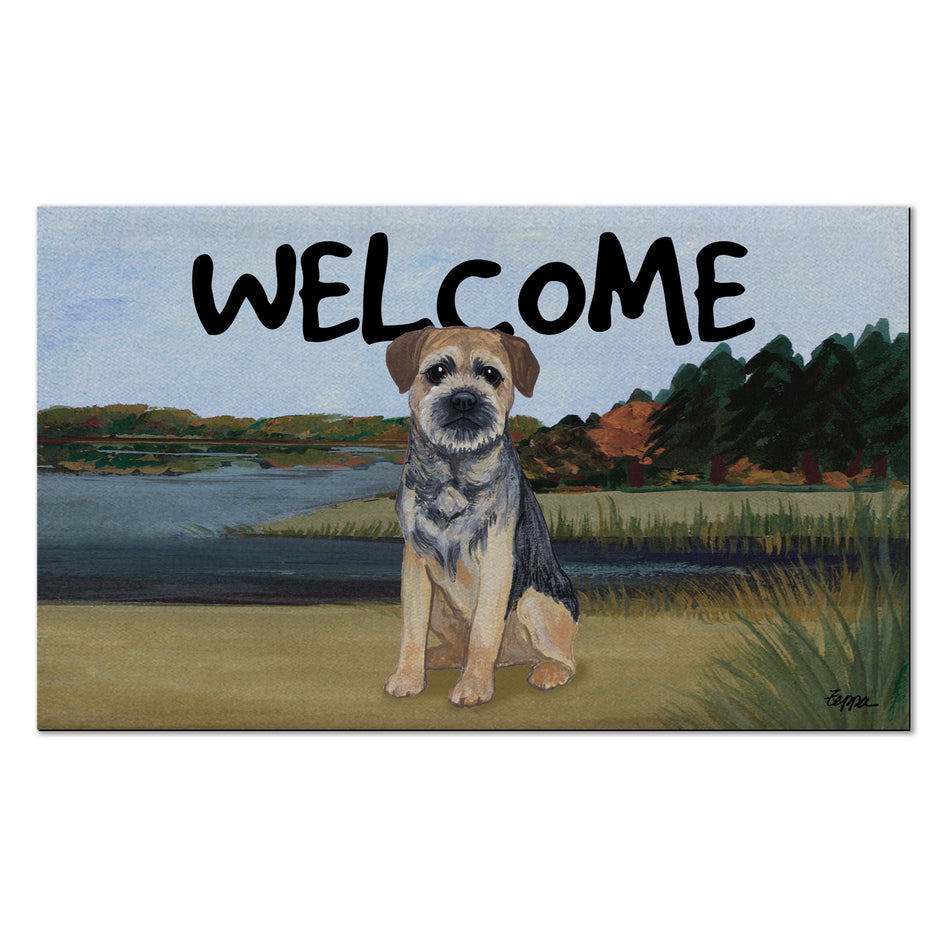 Border Terrier Welcome Mat