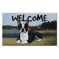 Boston Terrier Lying Welcome Mat