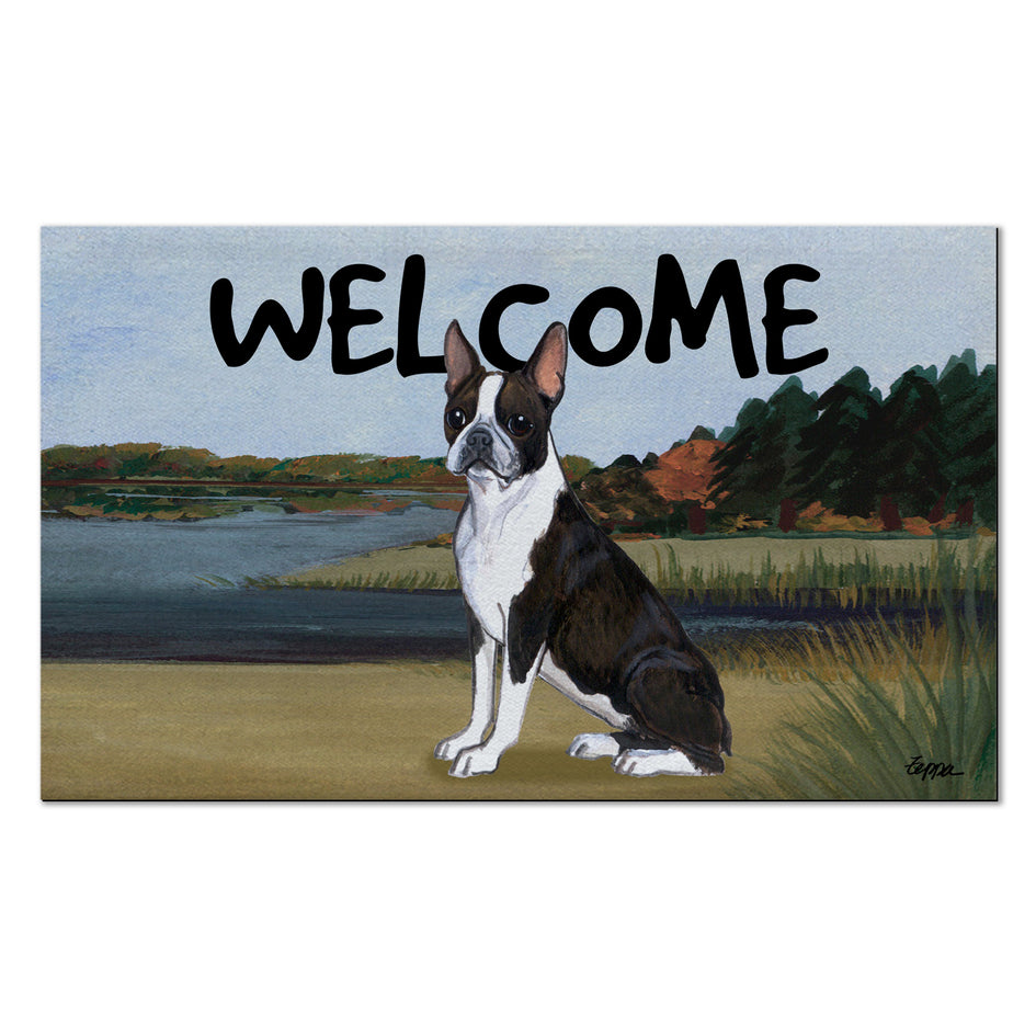 Boston Terrier Welcome Mat