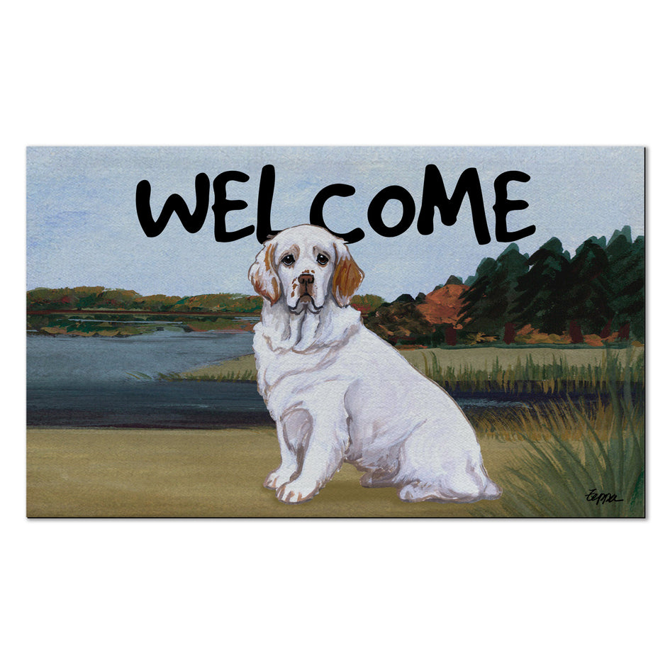 Clumber Spaniel Welcome Mat