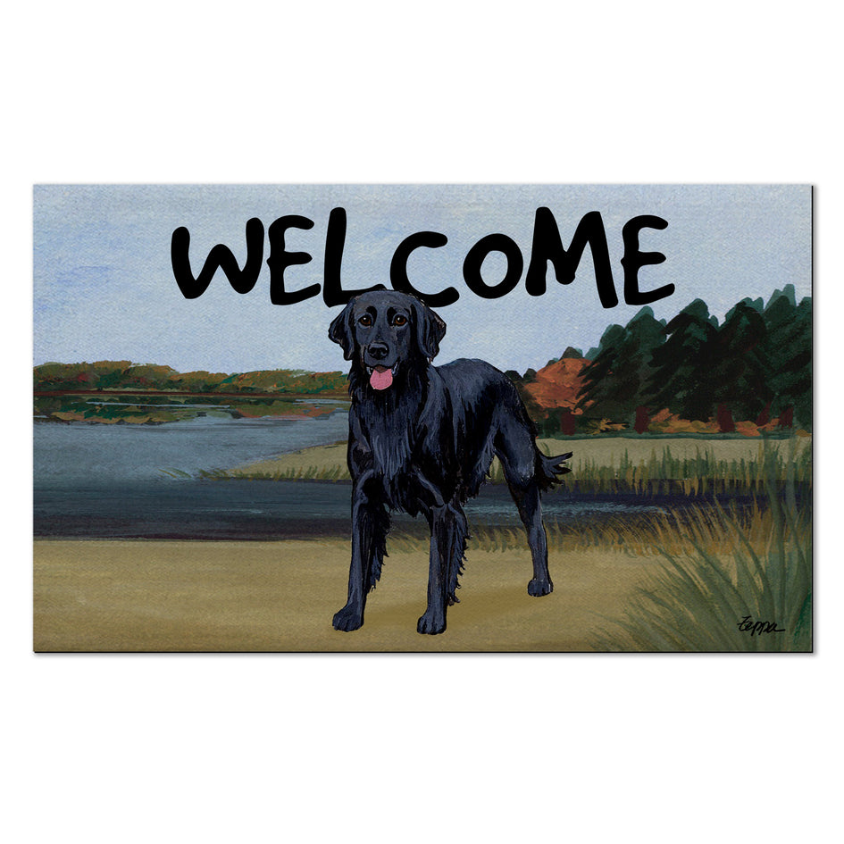 Flat-Coated Retriever Welcome Mat