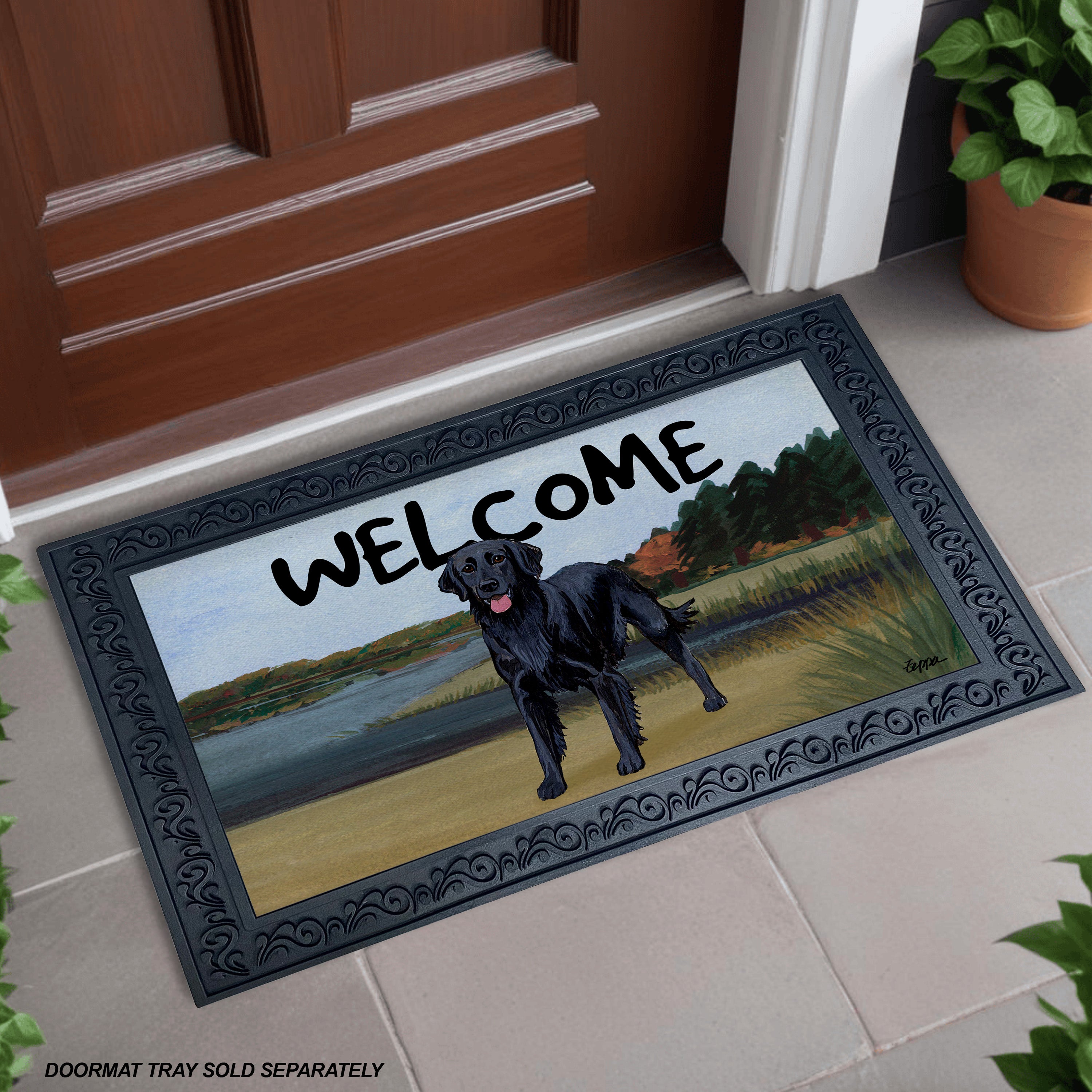 Flat-Coated Retriever Welcome Mat | AKC Shop