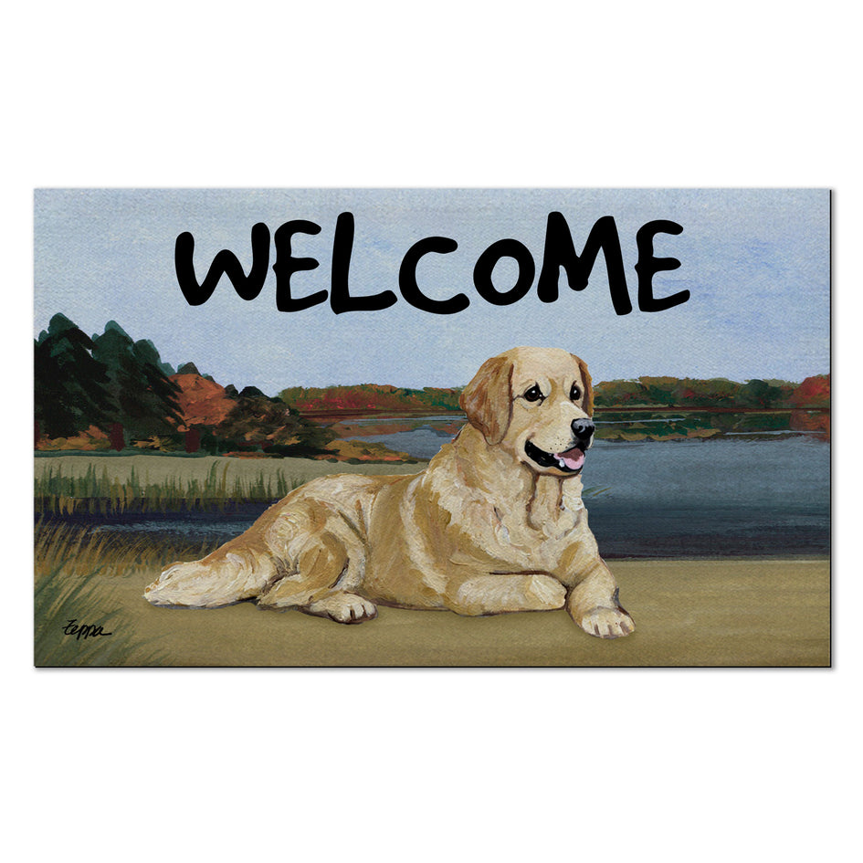 Golden Retriever Welcome Mat