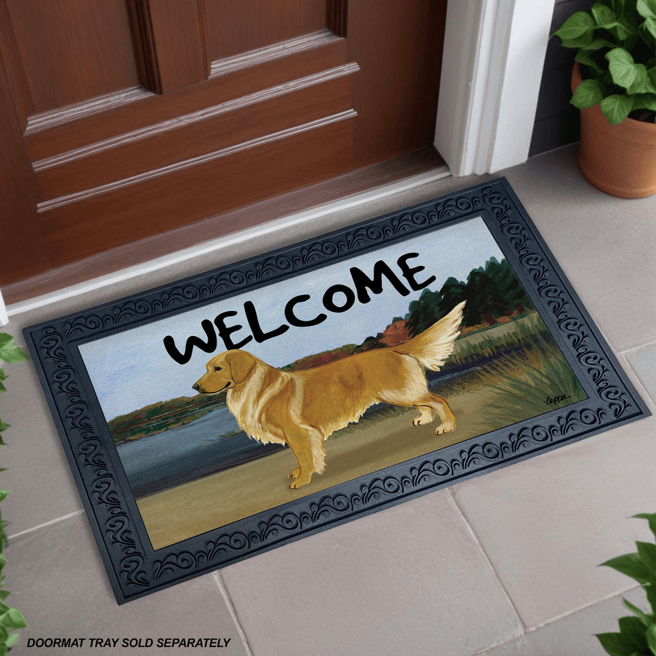 Golden Retriever Welcome Mat