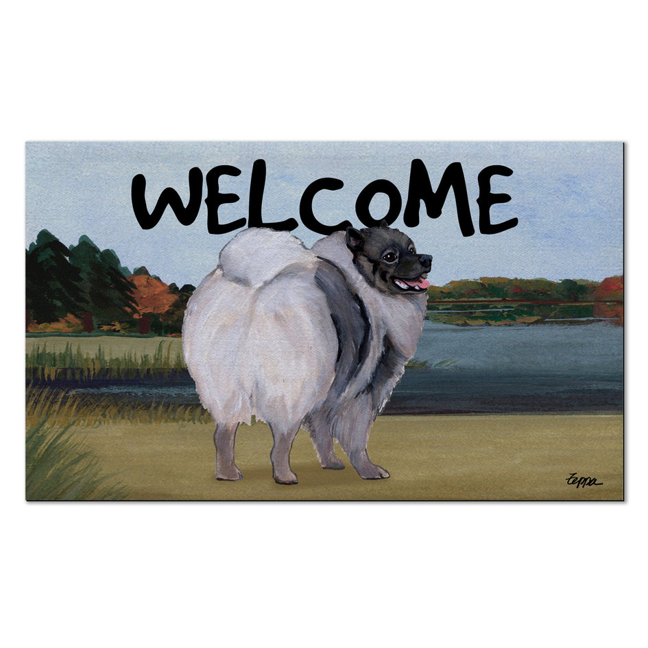 Keeshond Welcome Mat