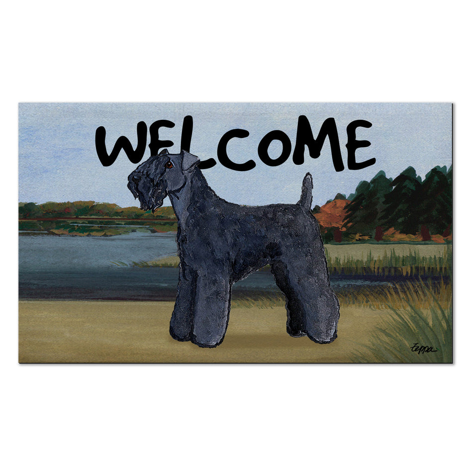 Kerry Blue Terrier Welcome Mat