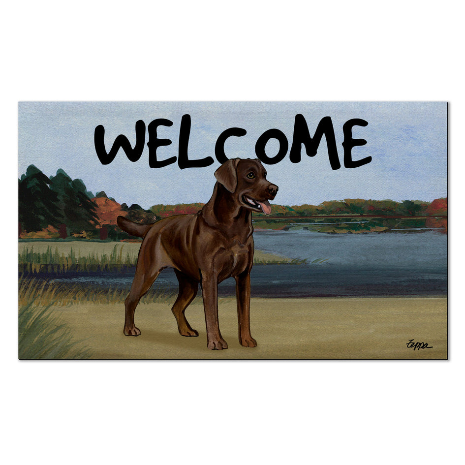 Labrador Retriever Scenic Welcome Mat