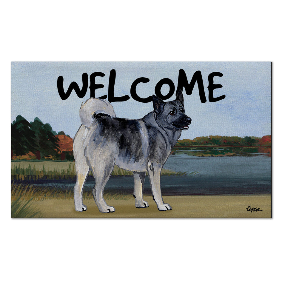 Norwegian Elkhound Welcome Mat