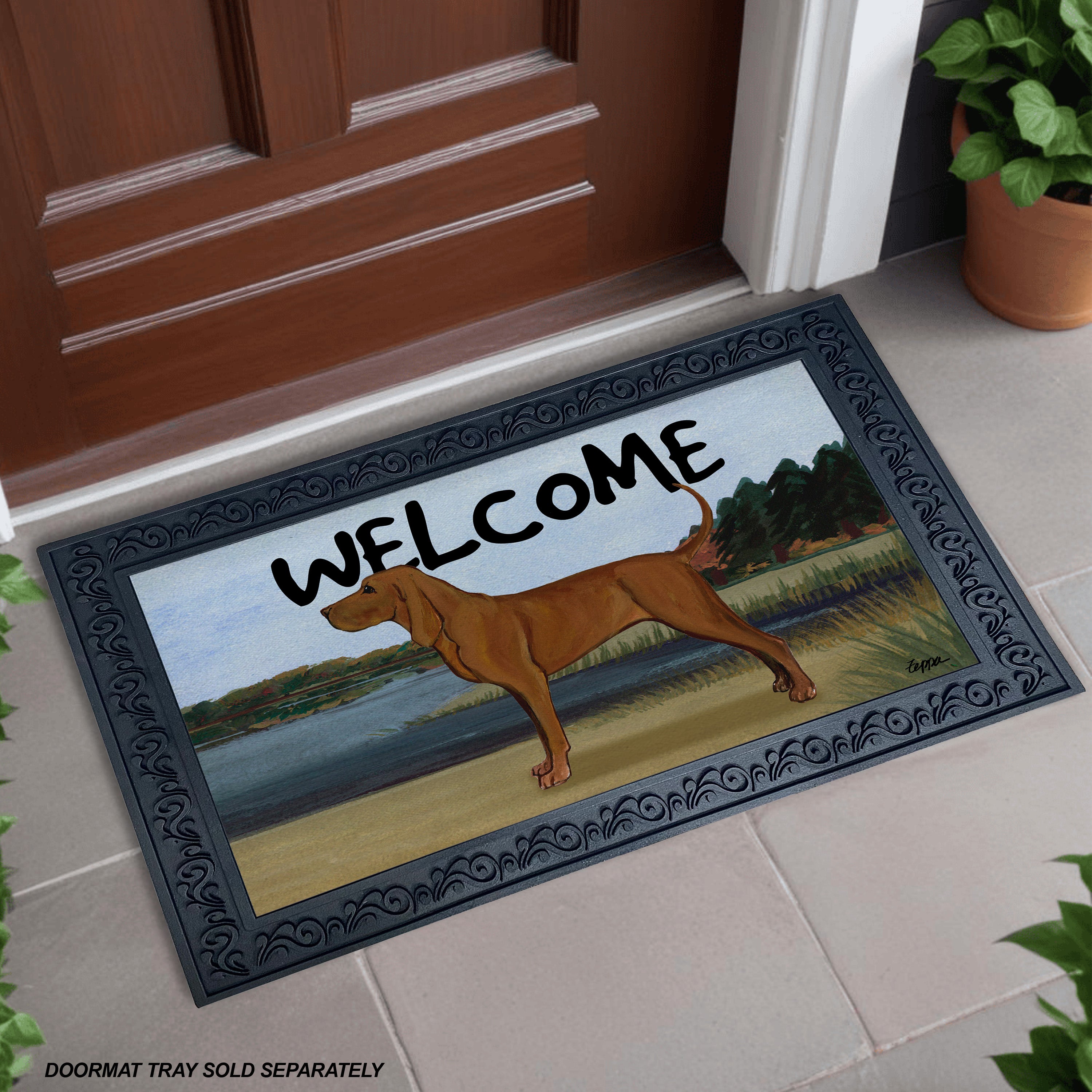 Redbone Coonhound Welcome Mat | AKC Shop