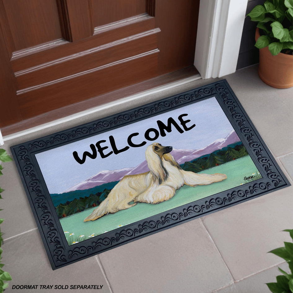 Afghan Hound Welcome Mat