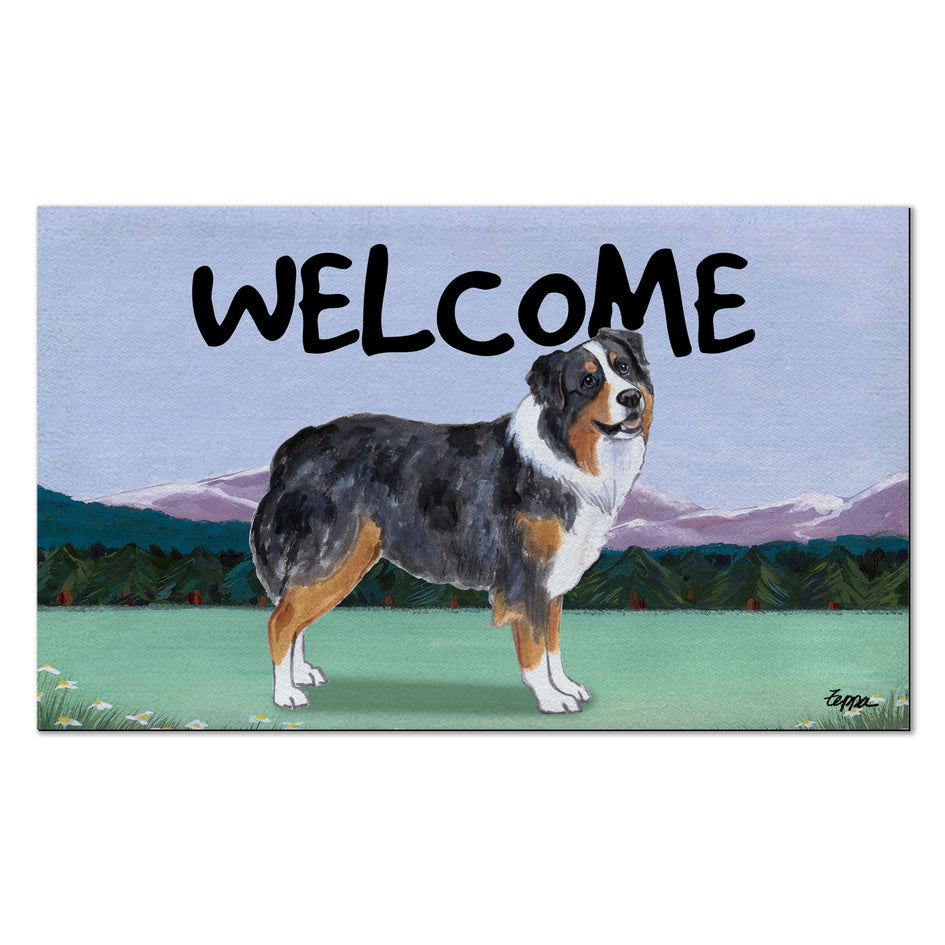 Australian Shepherd Welcome Mat