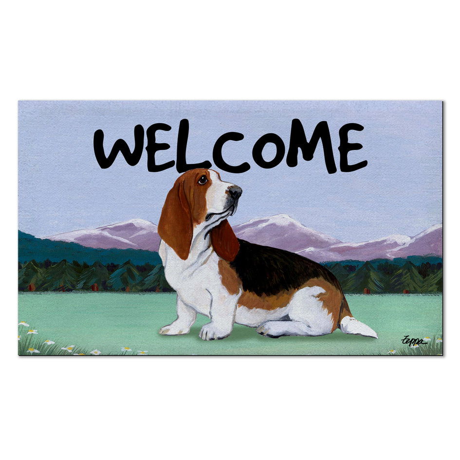 Basset Hound Welcome Mat