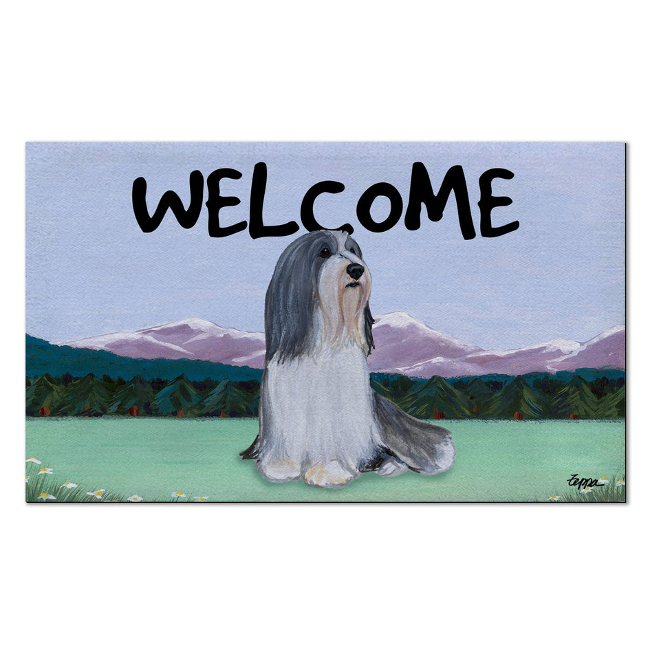 Bearded Collie Welcome Mat