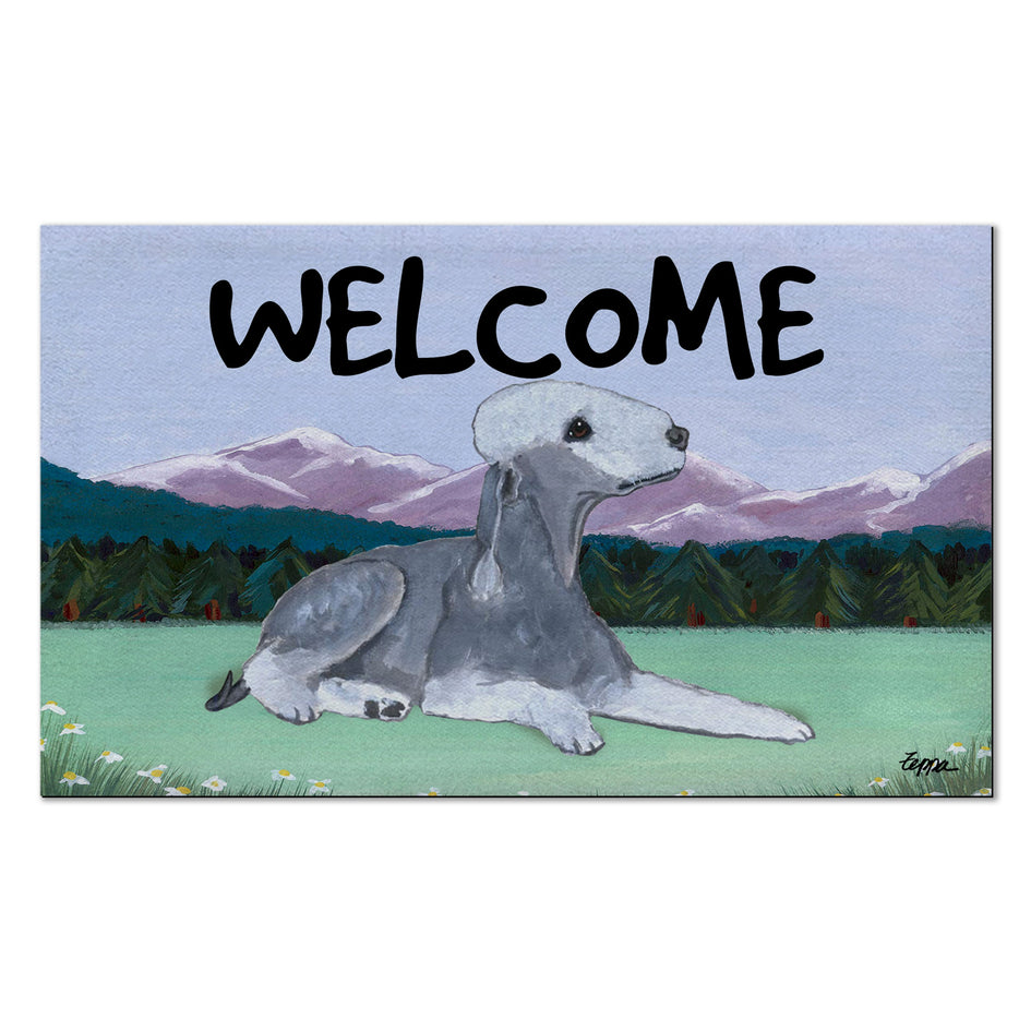 Bedlington Terrier Welcome Mat