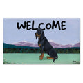 Black and  Tan Coonhound Welcome Mat