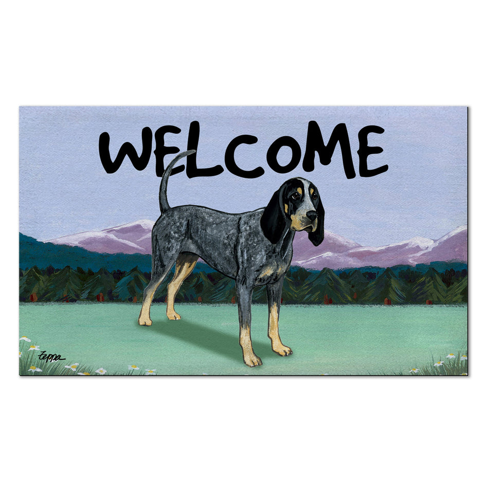 Bluetick Coonhound Welcome Mat