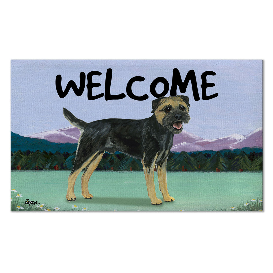 Border Terrier Welcome Mat