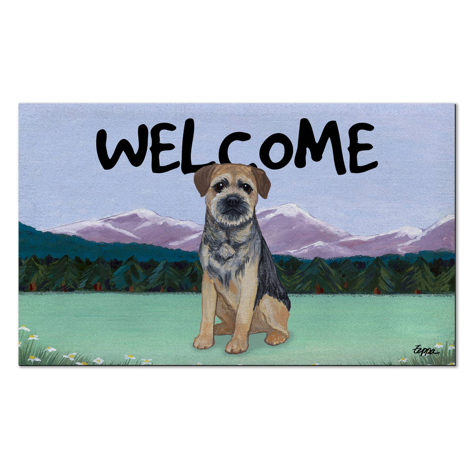 Border Terrier Welcome Mat