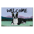 Boston Terrier Lying Welcome Mat