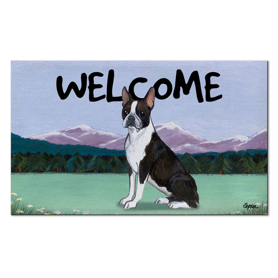 Boston Terrier Welcome Mat