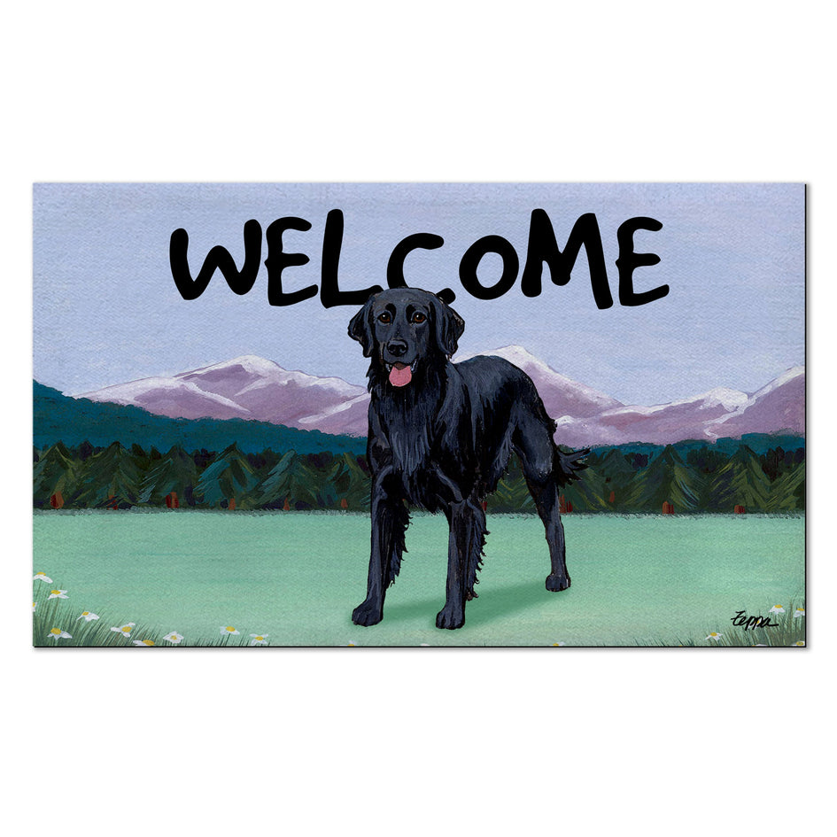 Flat-Coated Retriever Welcome Mat