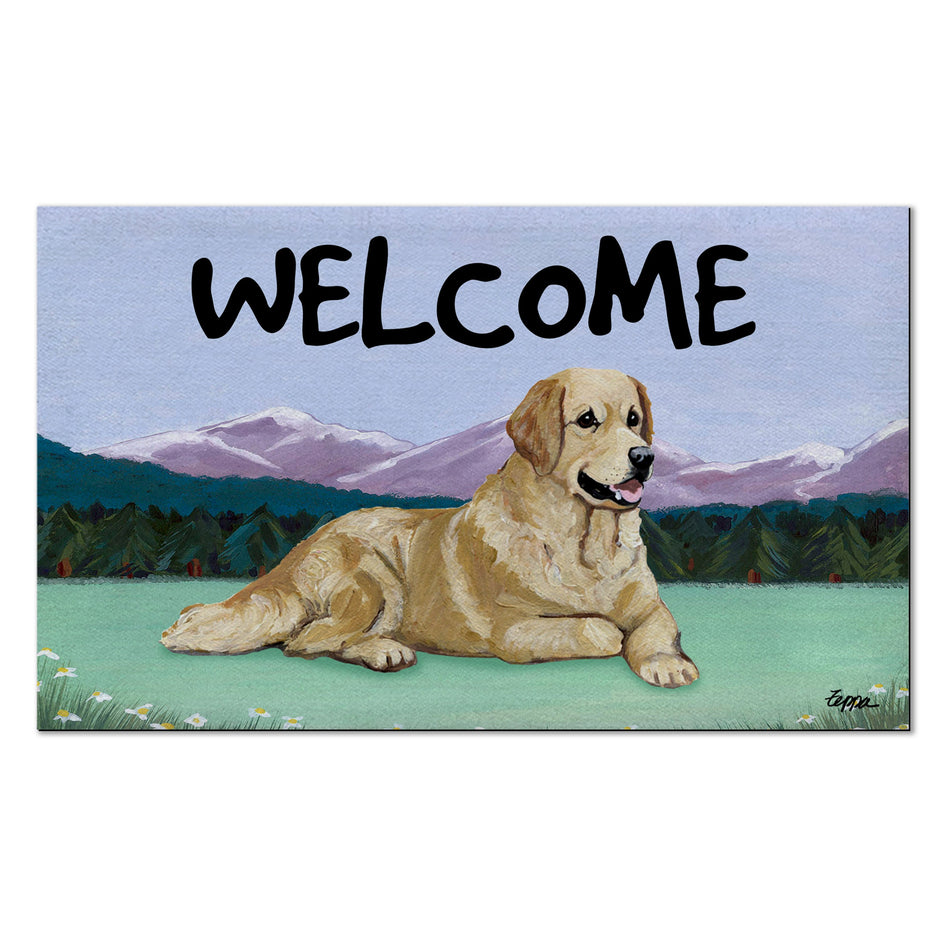 Golden Retriever Welcome Mat