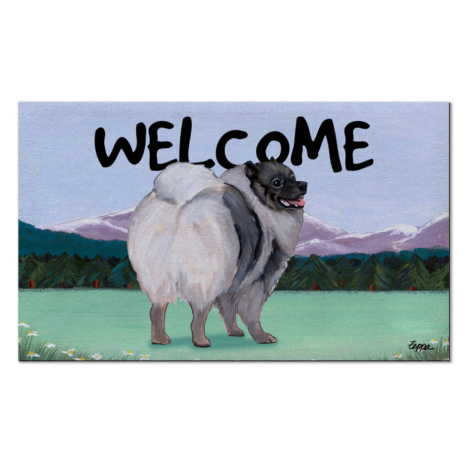 Keeshond Welcome Mat