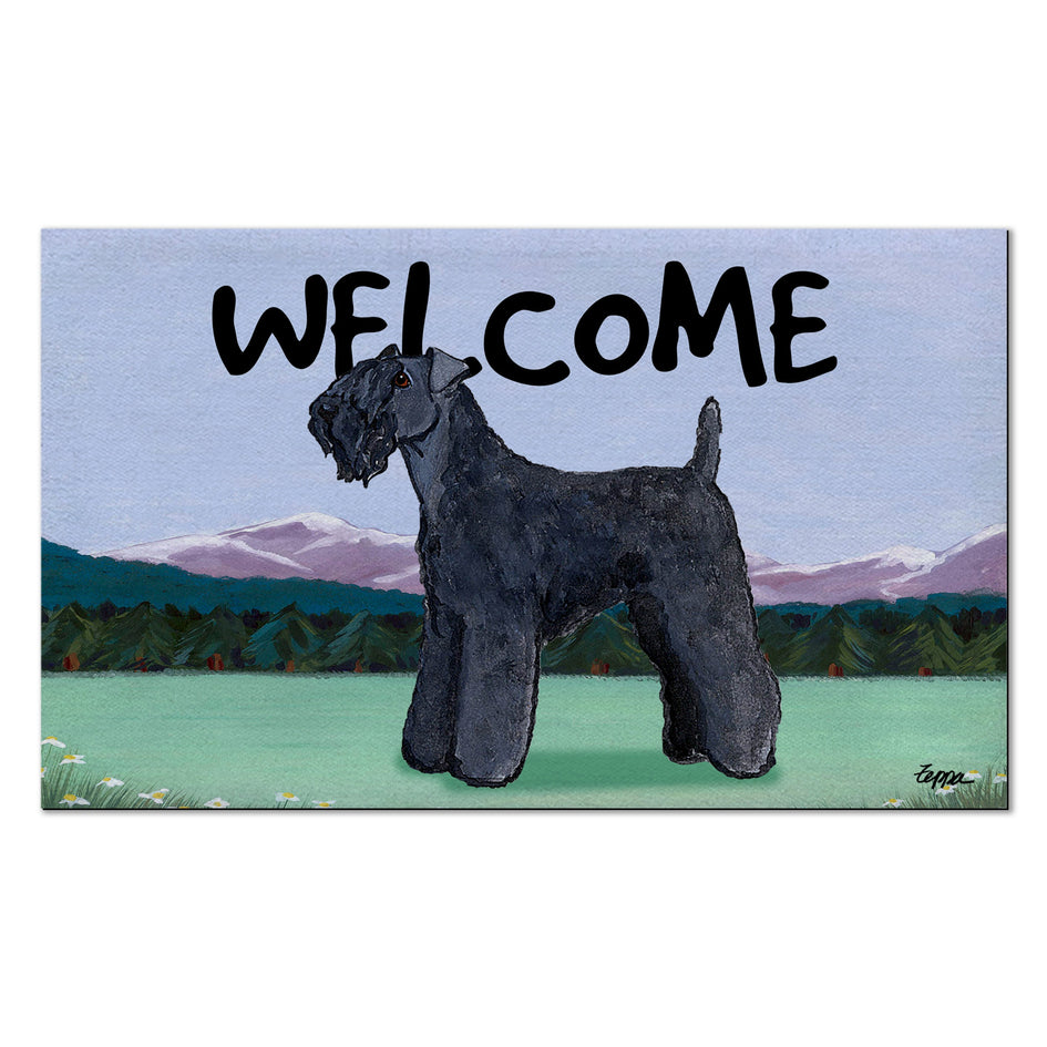 Kerry Blue Terrier Welcome Mat