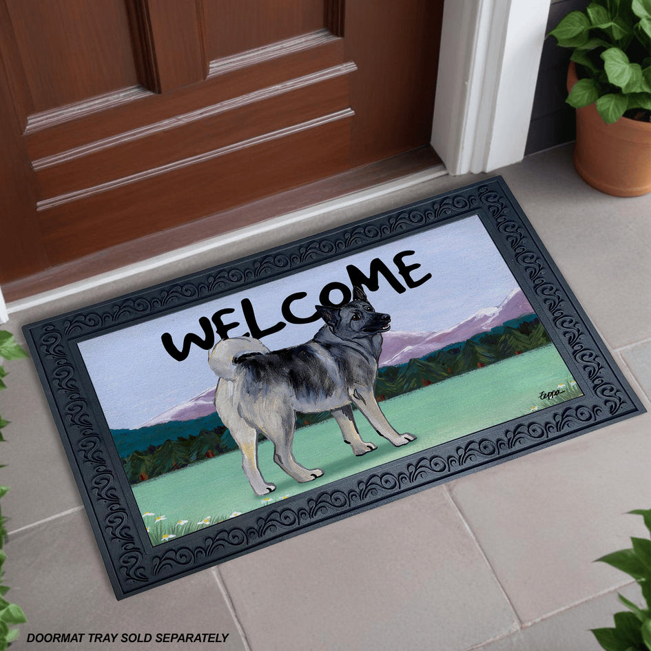 Norwegian Elkhound Welcome Mat