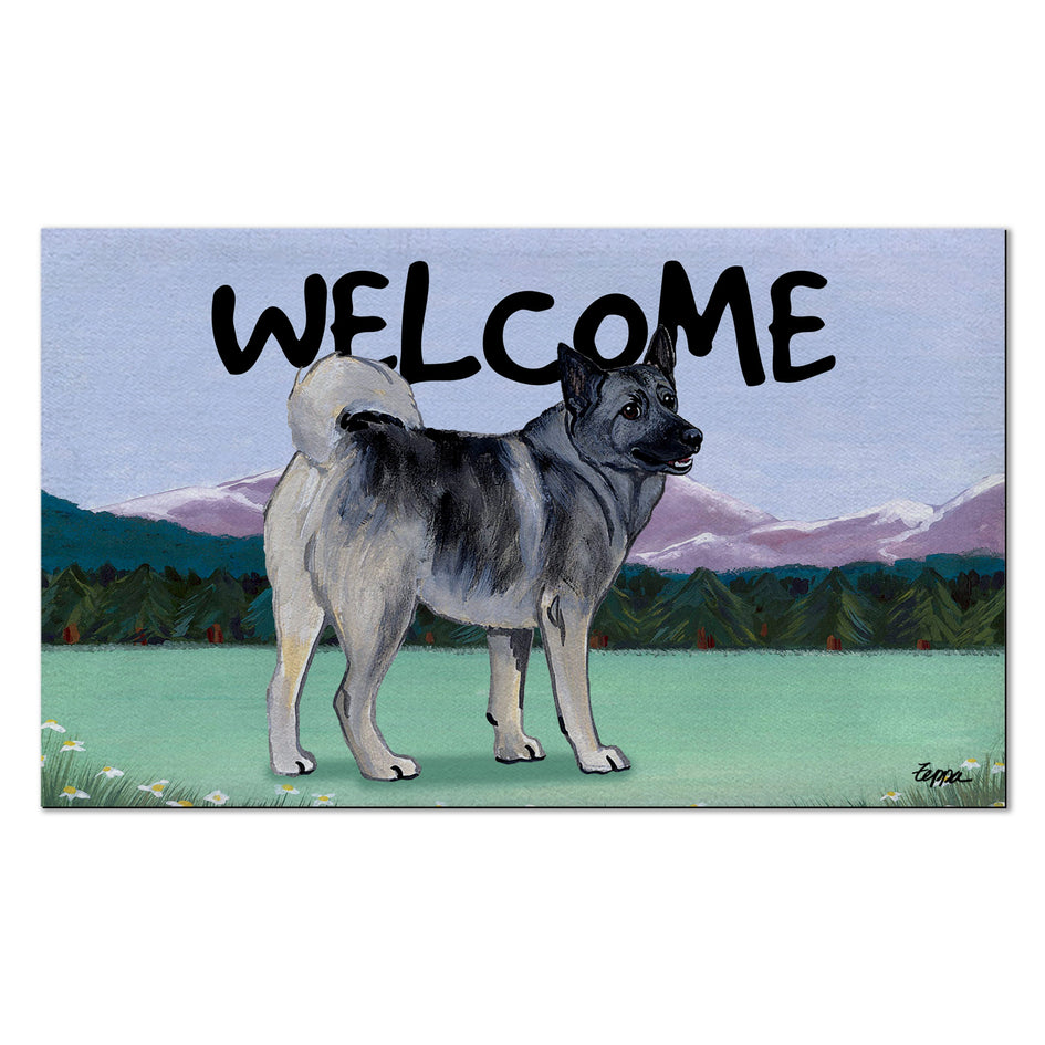 Norwegian Elkhound Welcome Mat