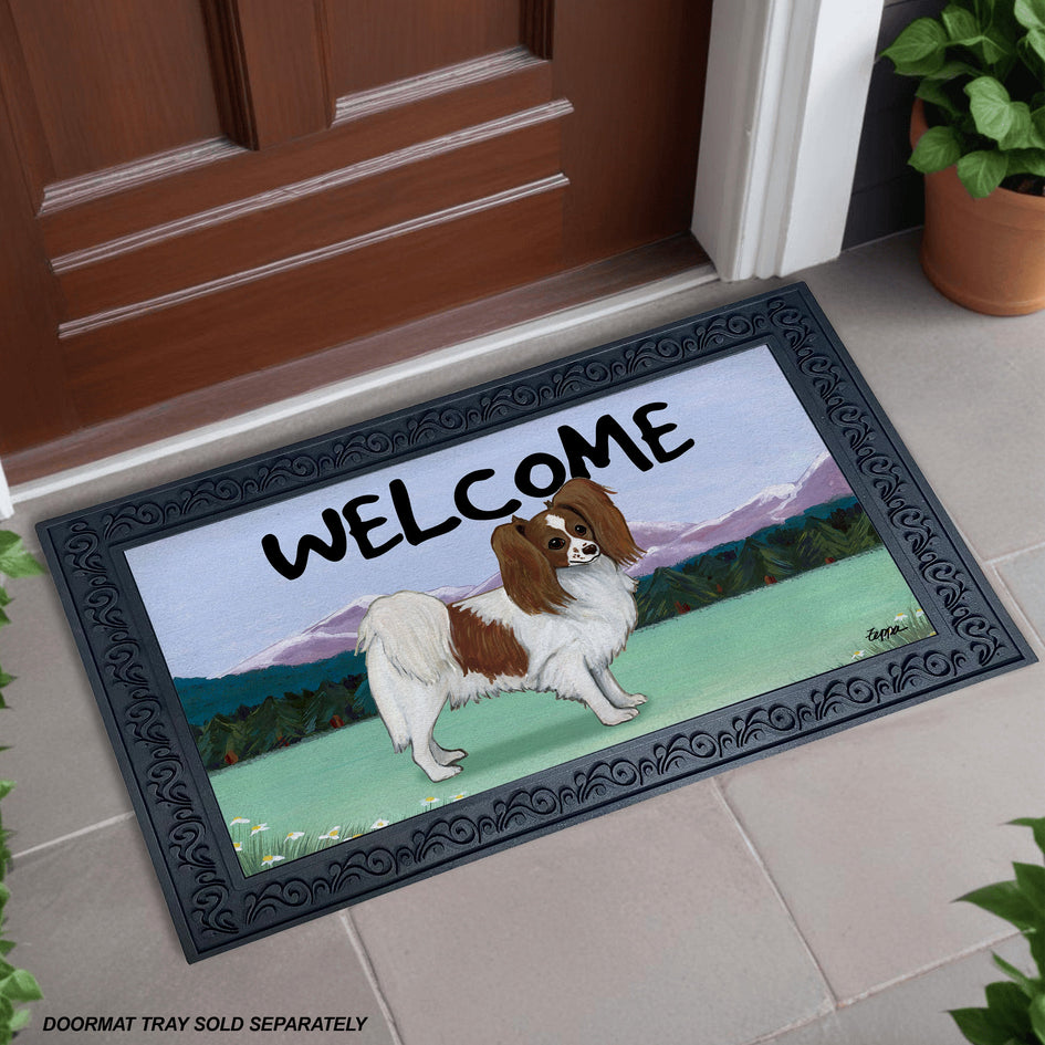 Papillon Welcome Mat