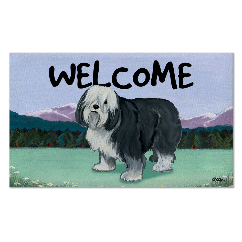 Polish Lowland Sheepdog Welcome Mat