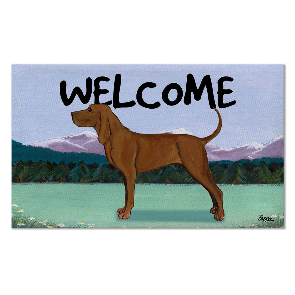 Redbone Coonhound Welcome Mat