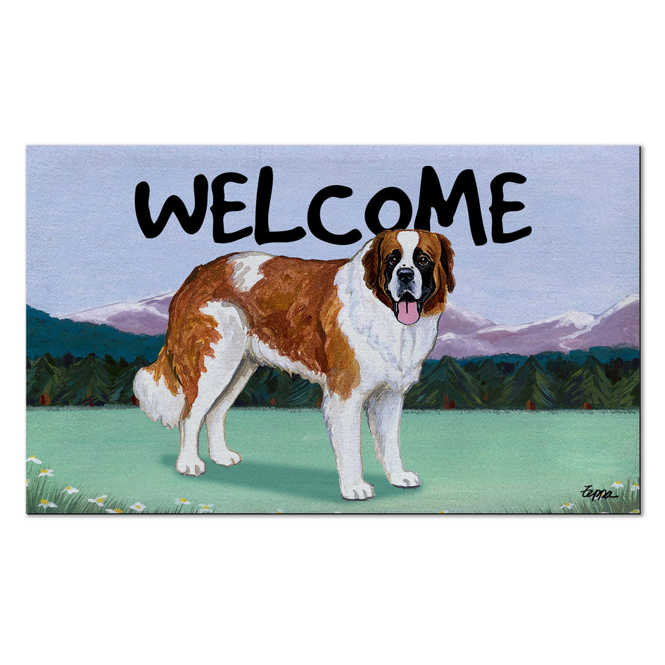 Saint Bernard Welcome Mat