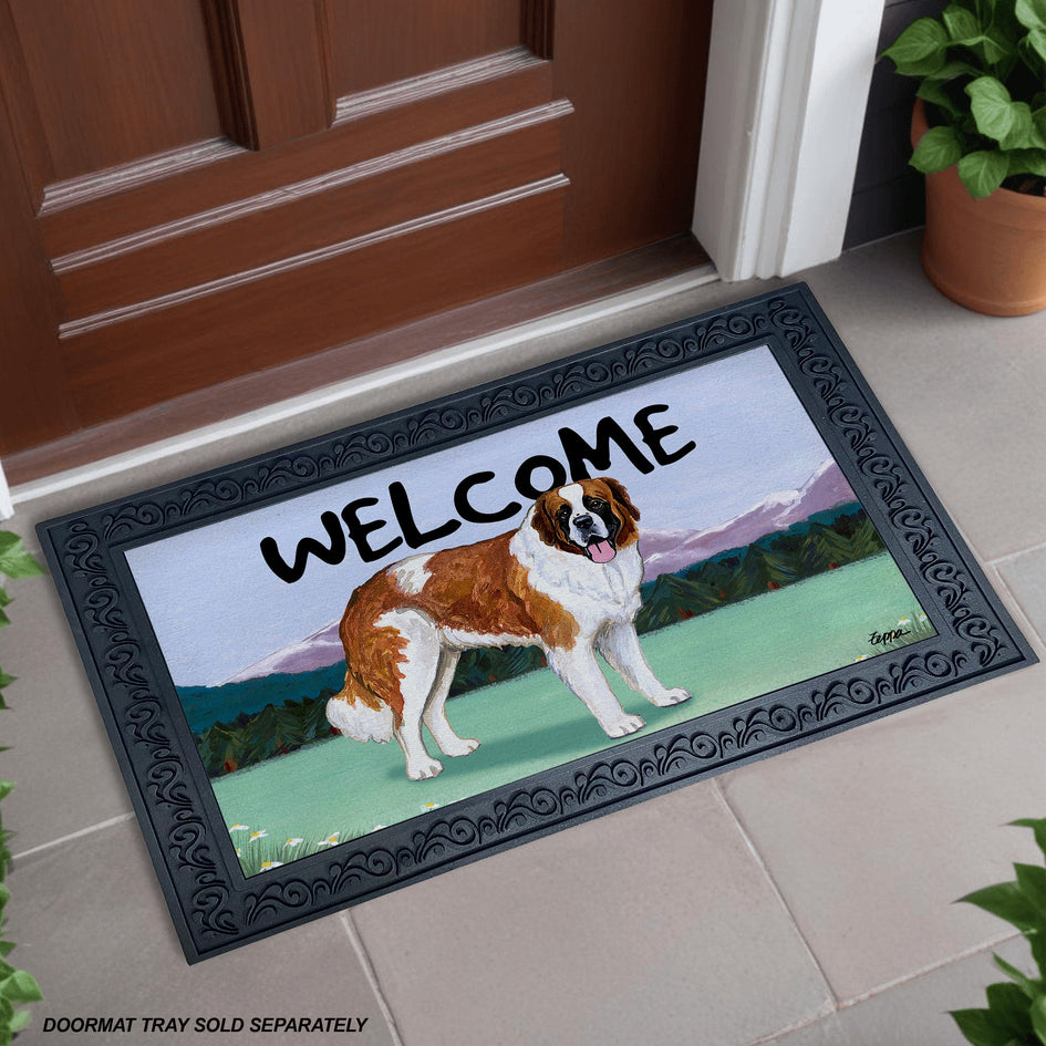 Saint Bernard Welcome Mat