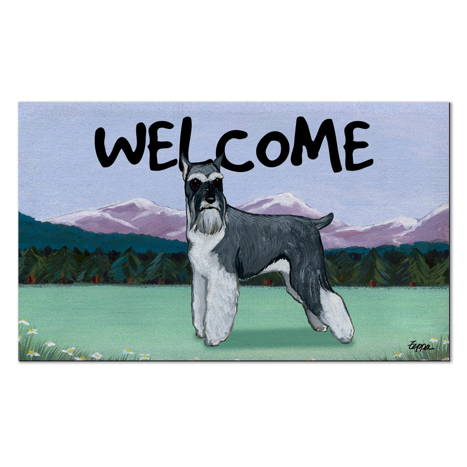 Schnauzer Welcome Mat