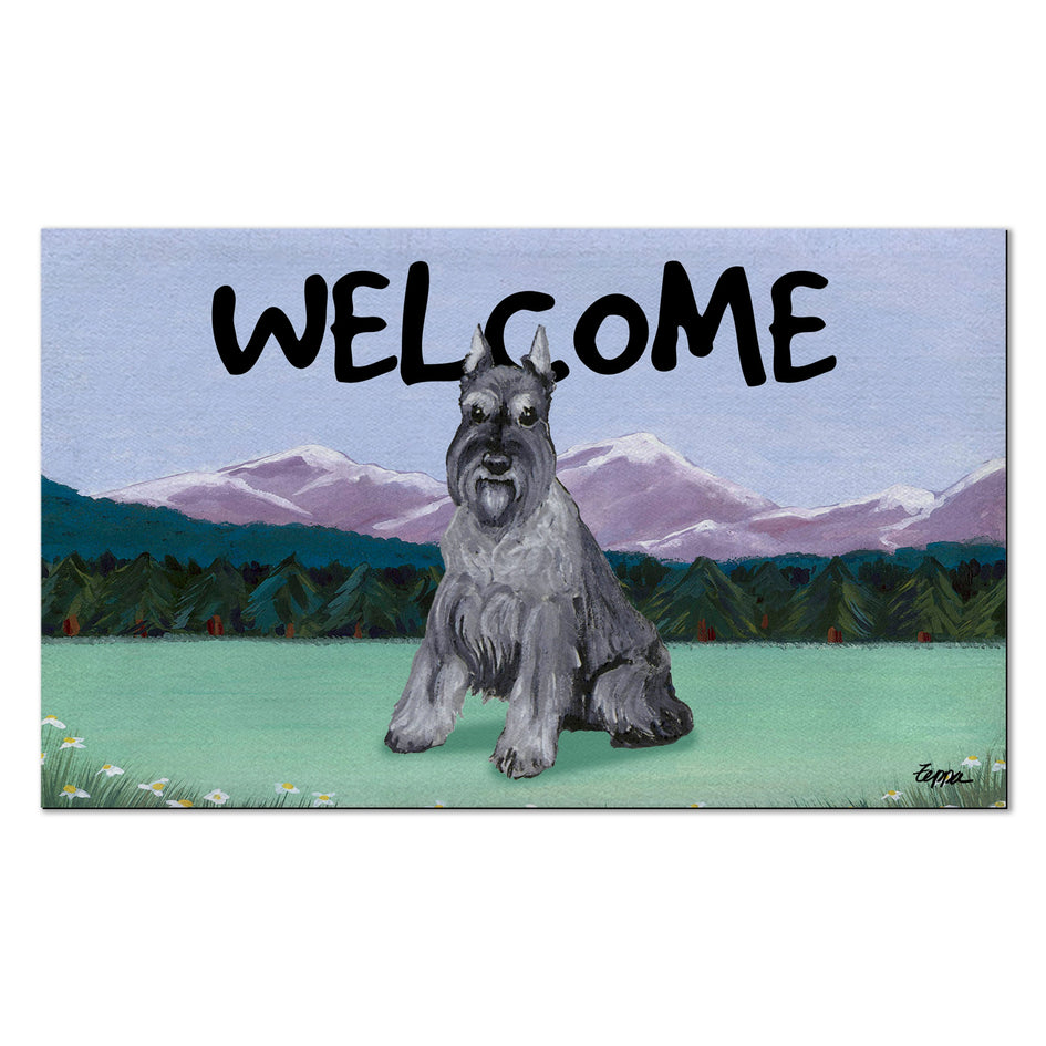 Schnauzer Welcome Mat