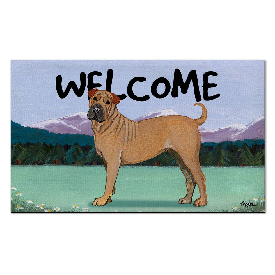 Chinese Shar-Pei Welcome Mat