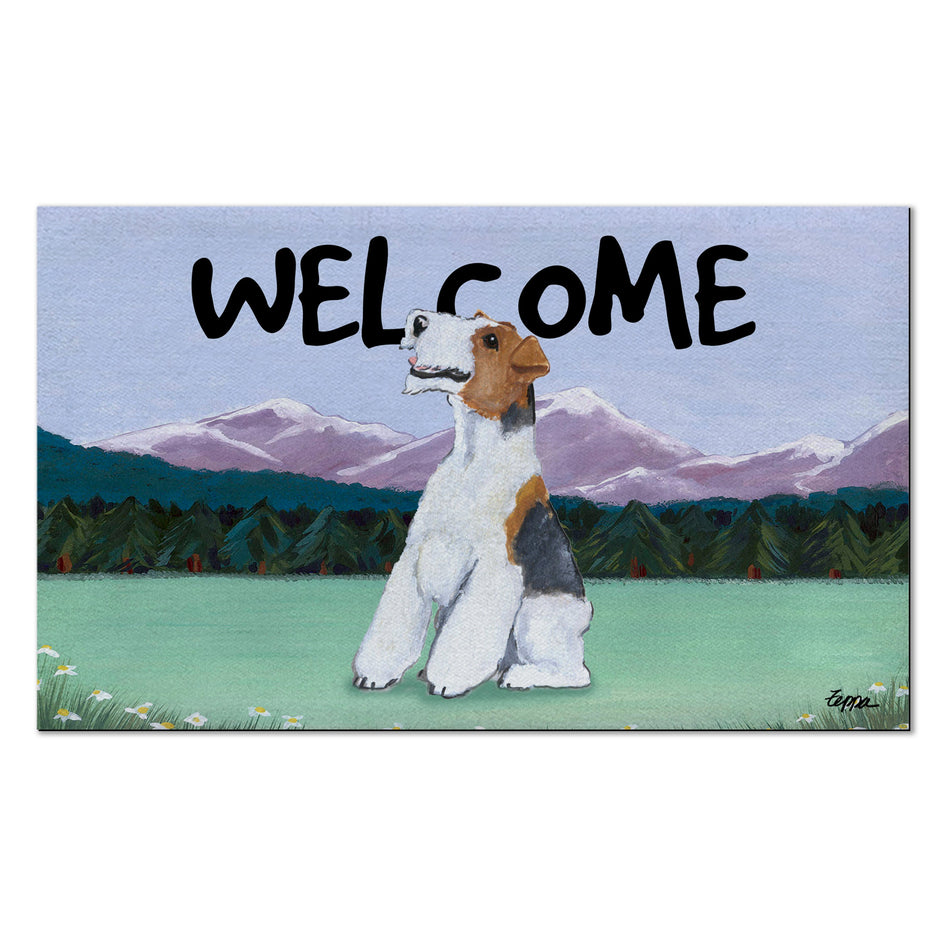 Wire Fox Terrier Welcome Mat