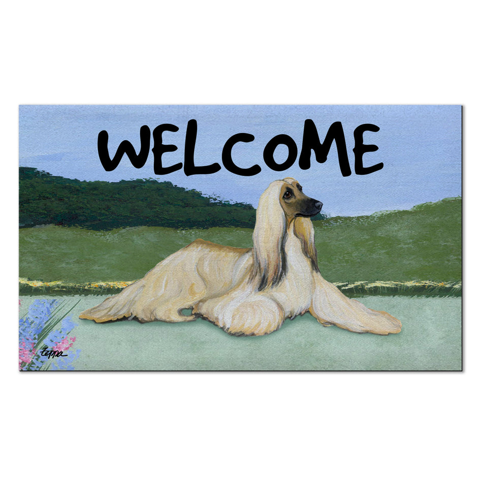 Afghan Hound Welcome Mat