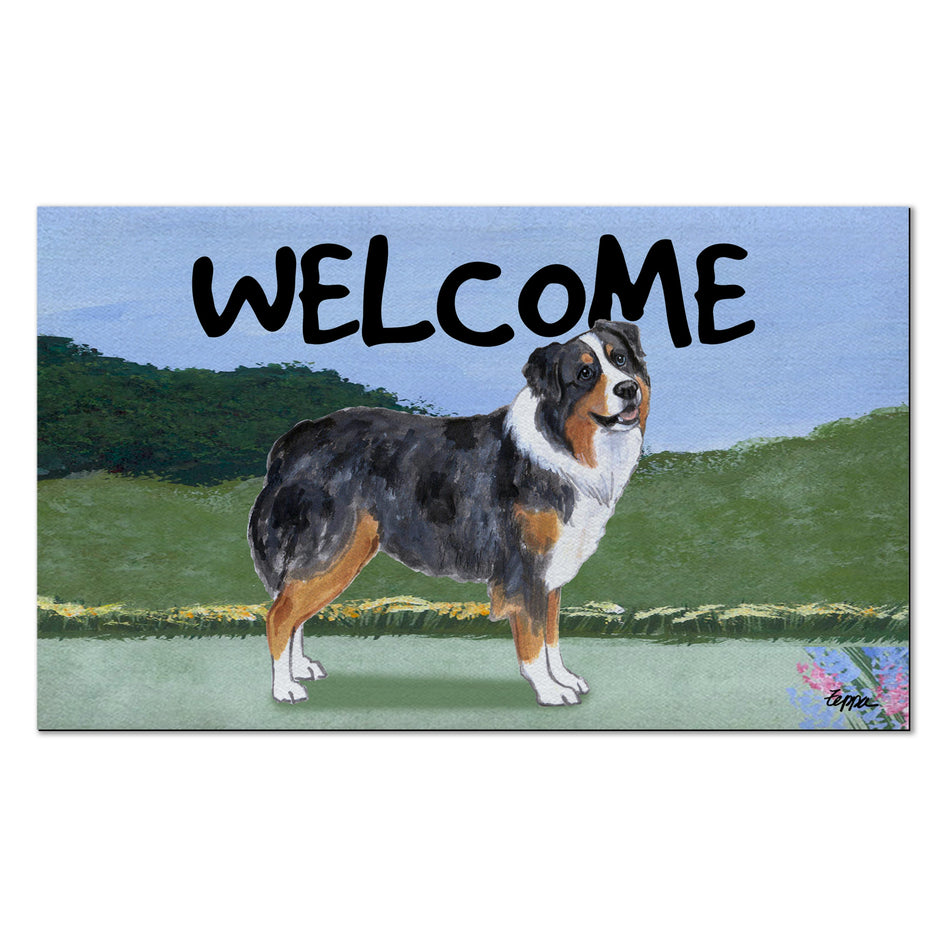 Australian Shepherd Welcome Mat